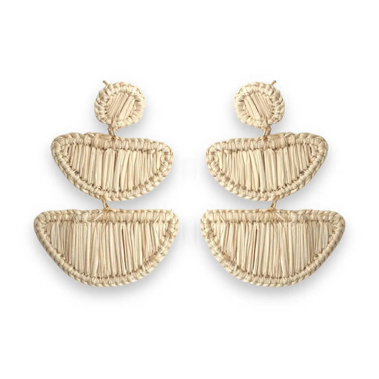 Earrings- Palm Straw Coquetta