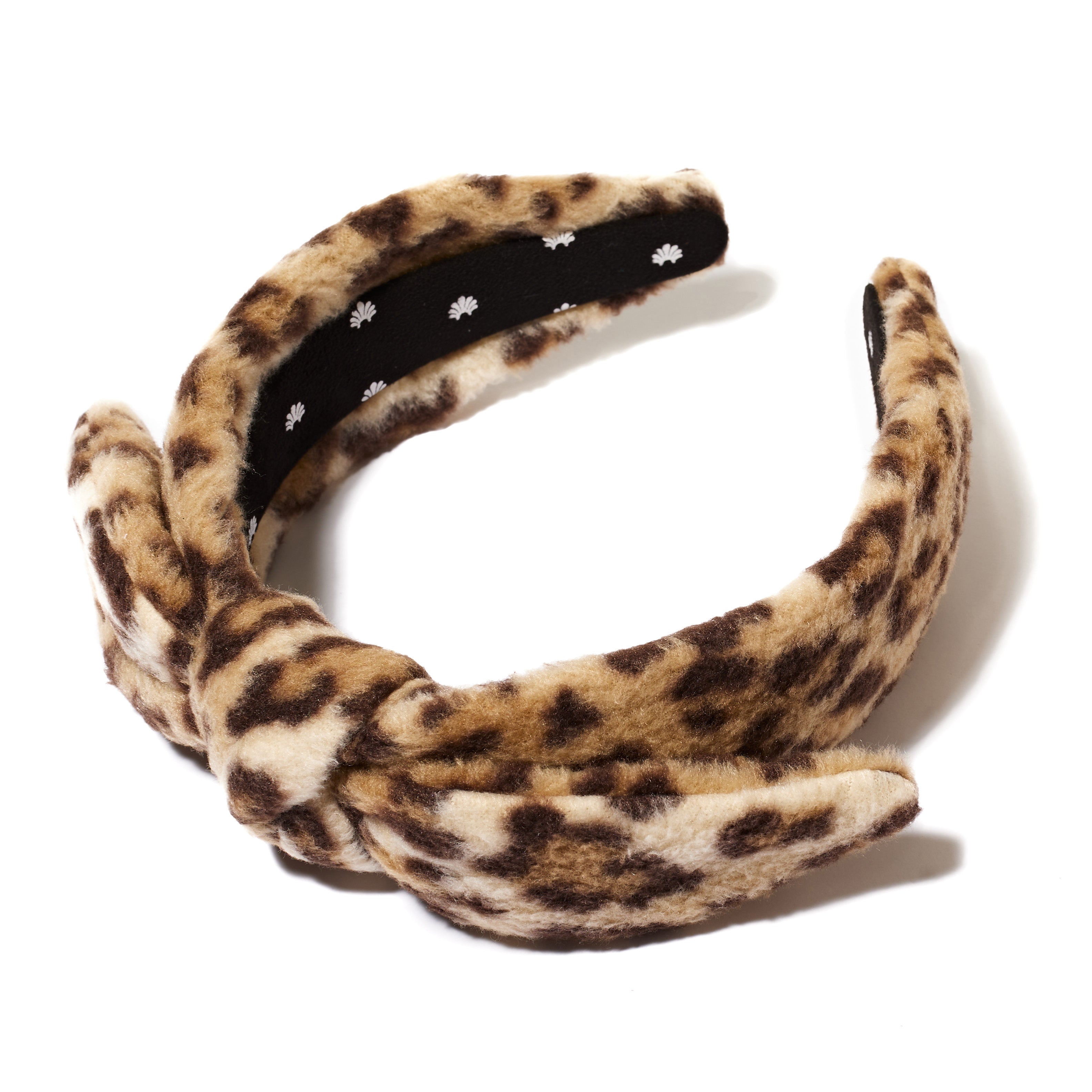 LELE SADOUGHI Veronica Leopard-Pattern Fleece Bow Headband. Lele Sadoughi Bardot Fleece Headband | Neiman Marcus main image 4