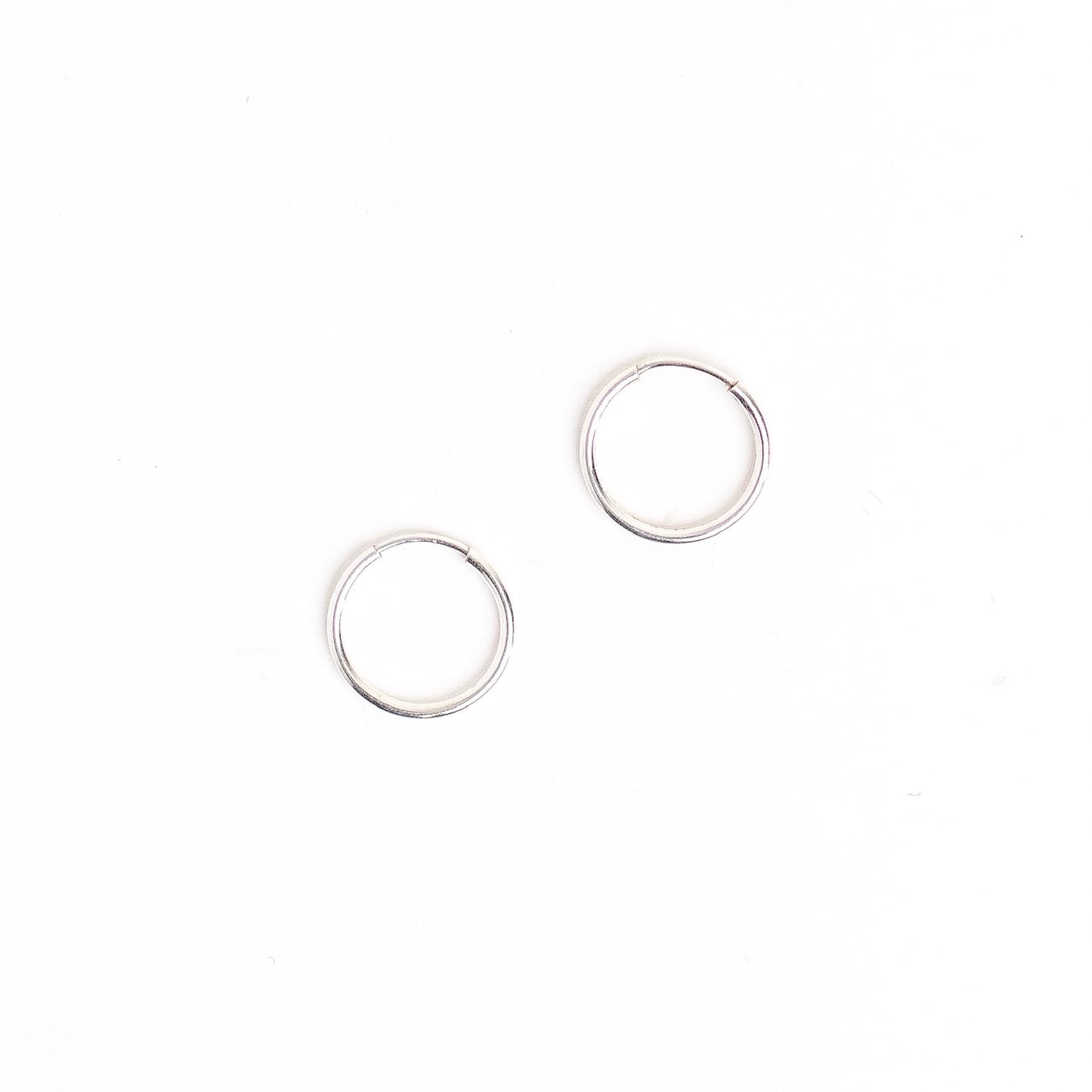 Earrings-Tiny Endless Hoops (silver)