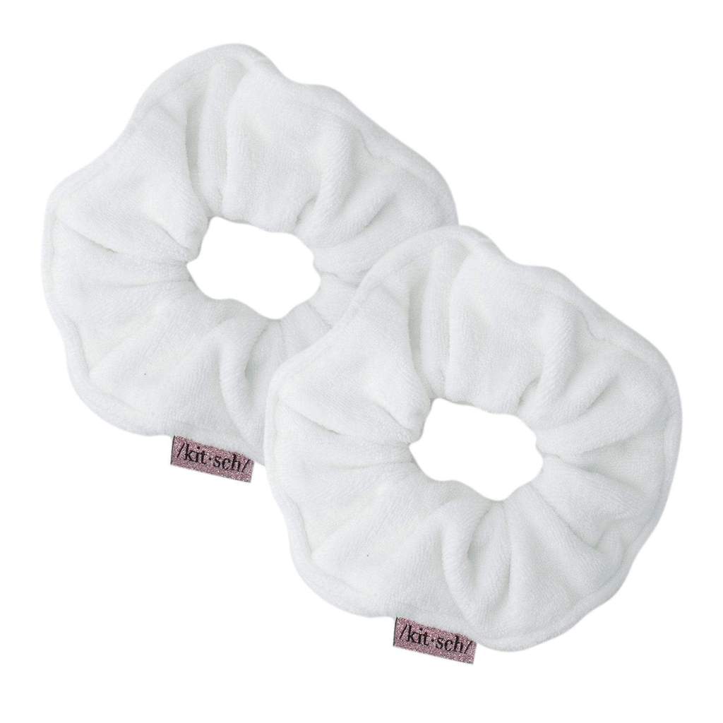 Scrunchie- White Microfiber Towel Scrunchie