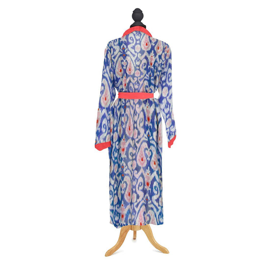 Robe- Ikat Blue Gown