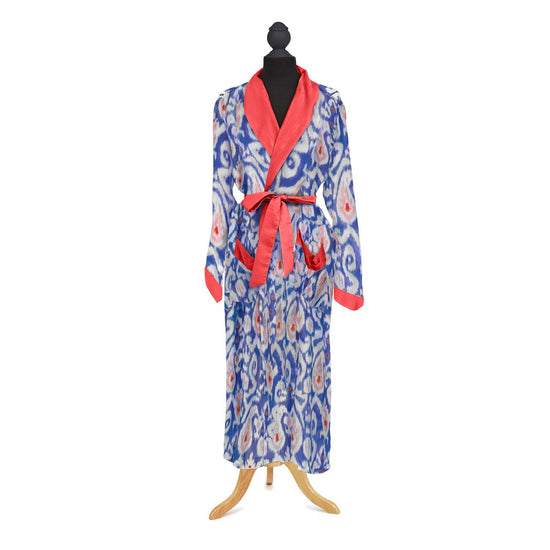 Robe- Ikat Blue Gown