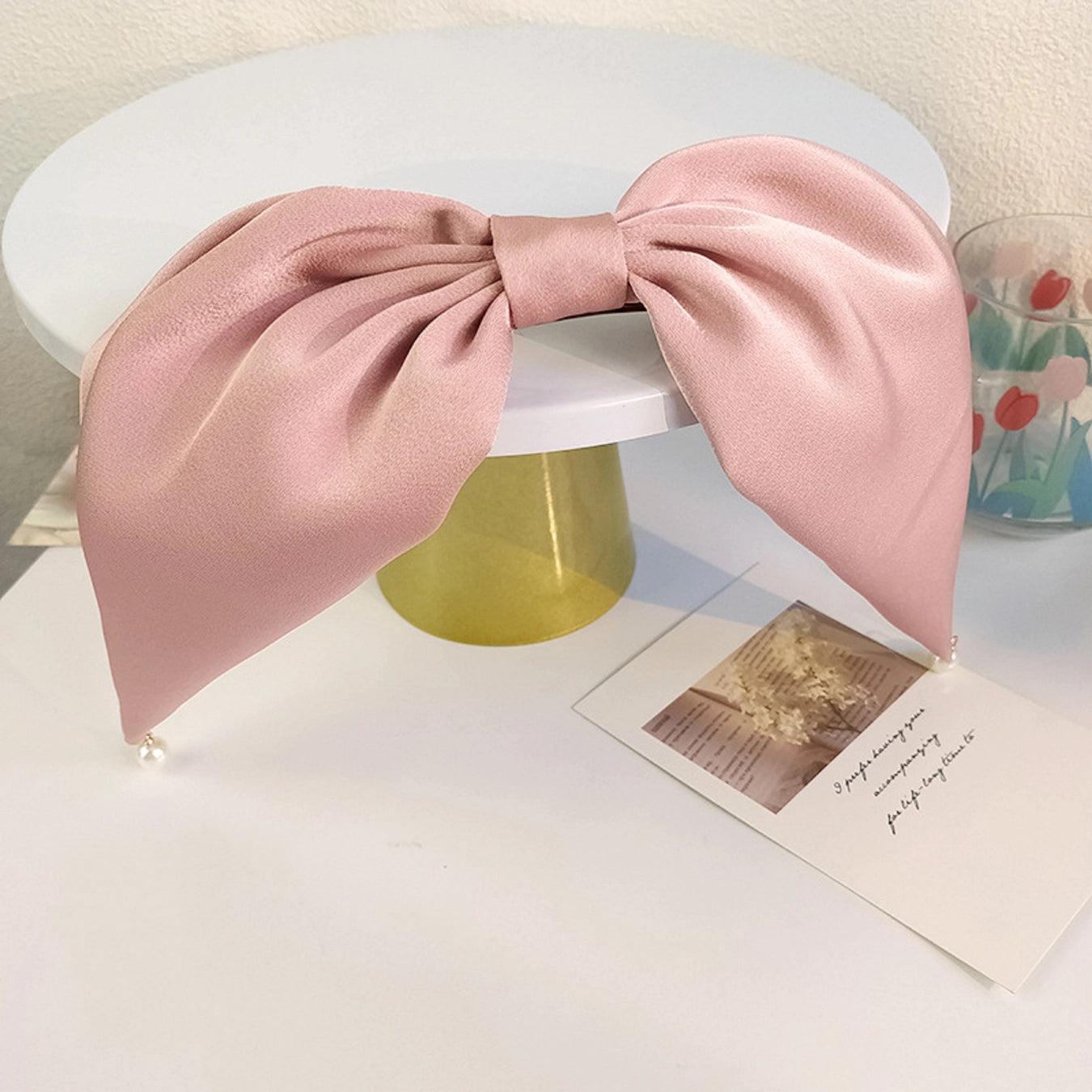 Hair Barrette- Satin Bow Barrette