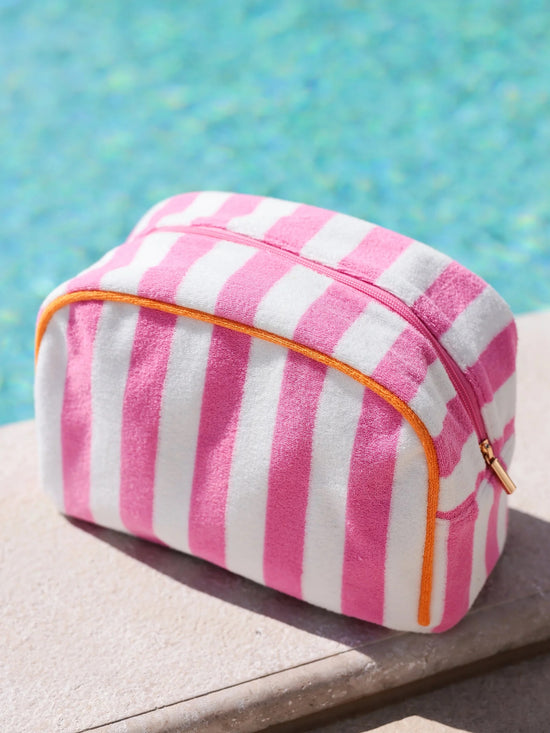 Cabana Stripe Zip Pouch, Large