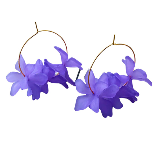 Earring- Floral Hoop
