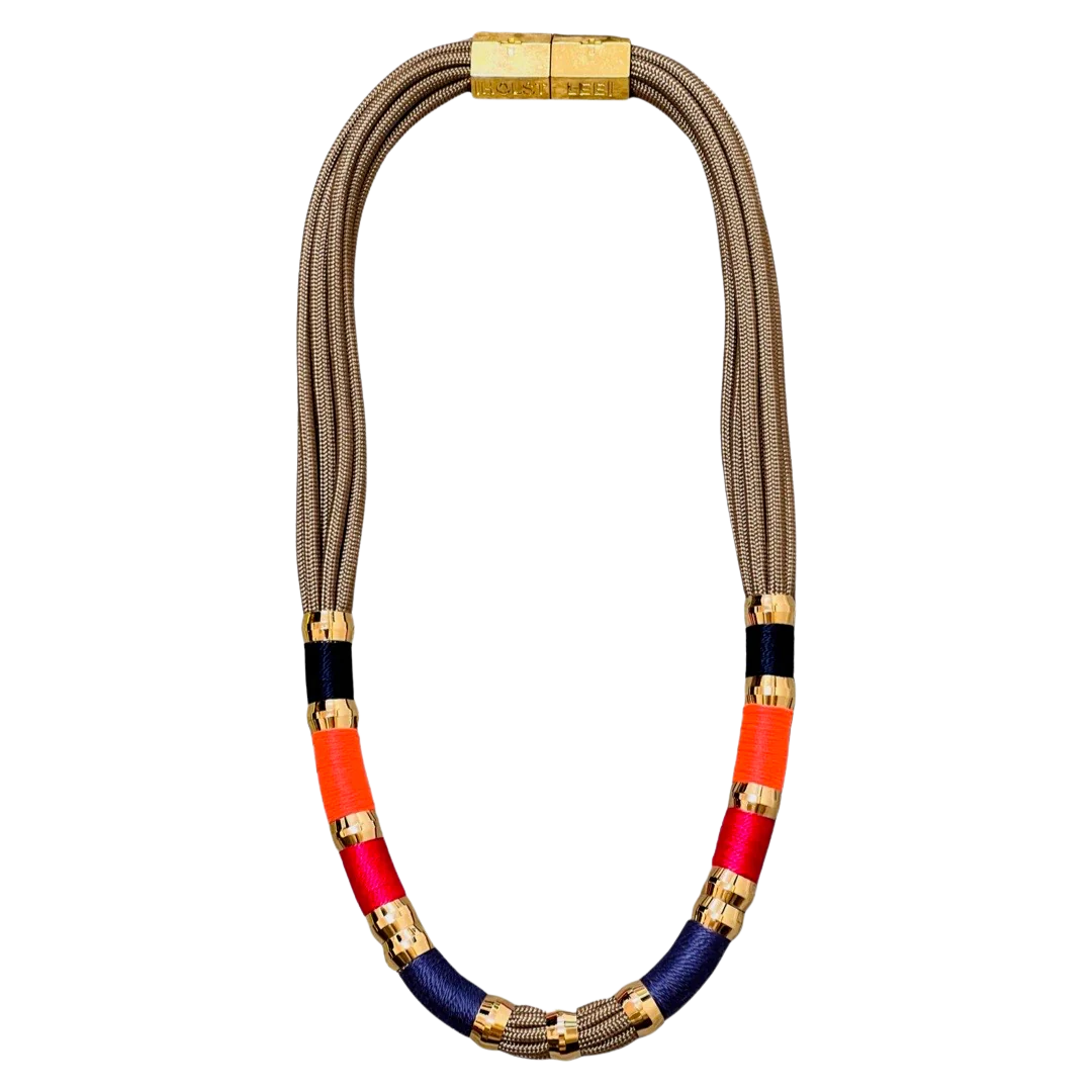Necklace- Color Block Sangria