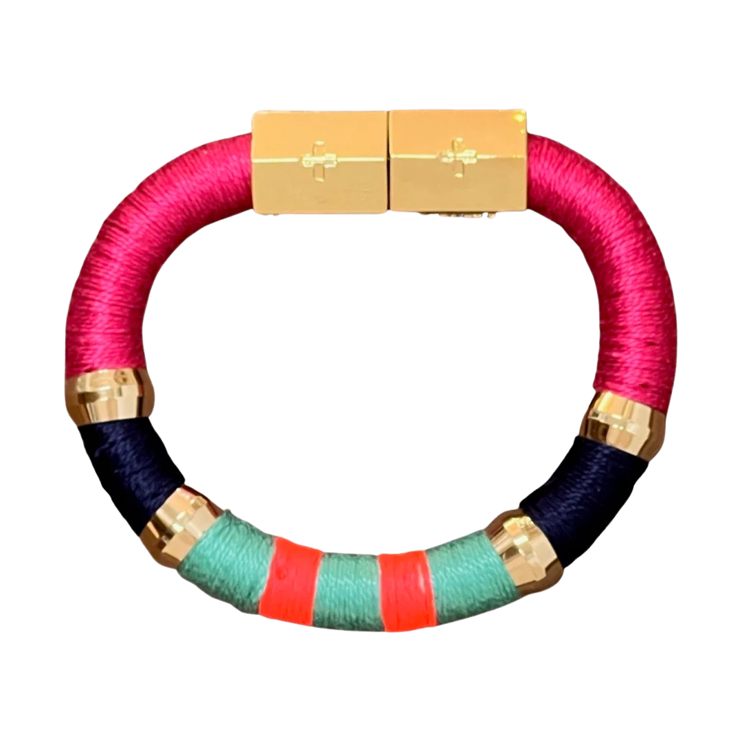 Load image into Gallery viewer, Bracelet- Color Block Sangria
