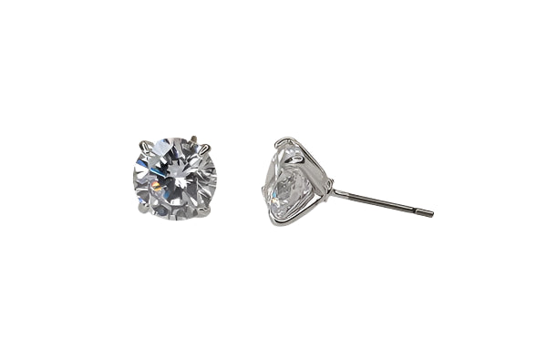 Earrings- CZ Studs Silver