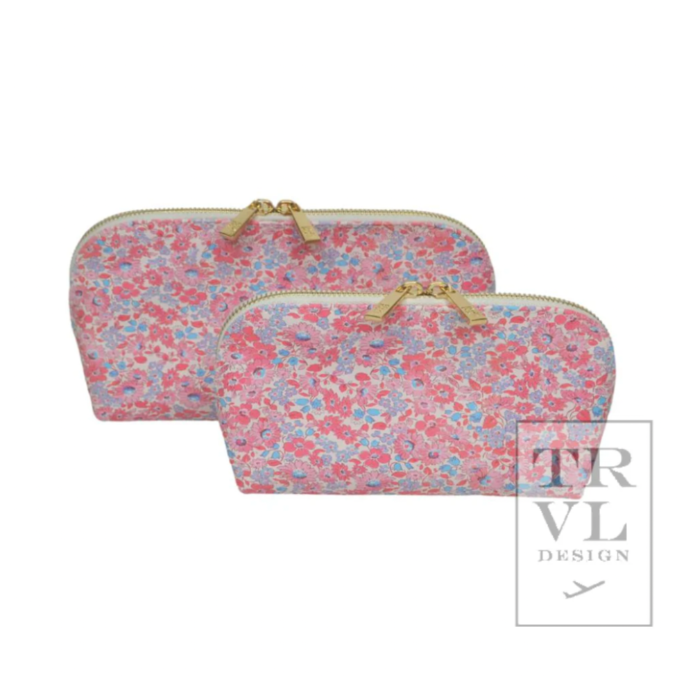 Cosmetic Set- TRVL Saffiano Duo Case