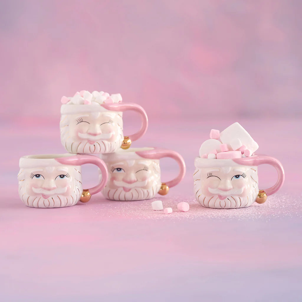 Holiday Mug- Papa Noel in Pink