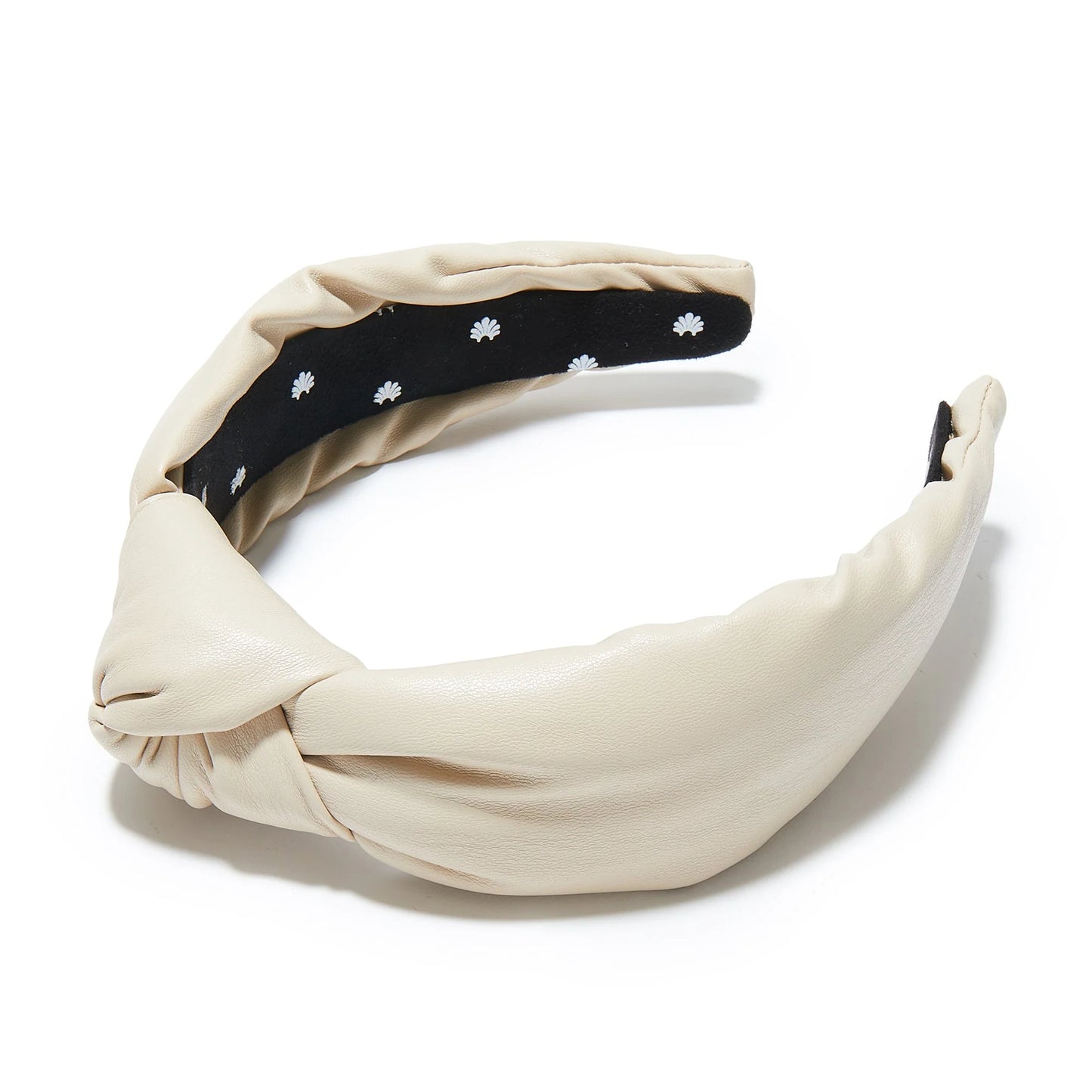 Headband- Bisque Faux Leather Knotted