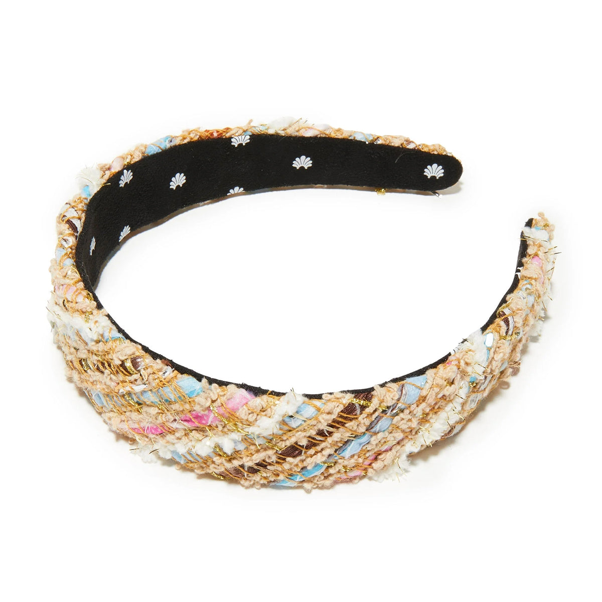 Lele Sadoughi Playa Stripe Tweed Bessette Headband Lele Sadoughi Embellished Tweed Knotted Headband - Bergdorf  main image 2