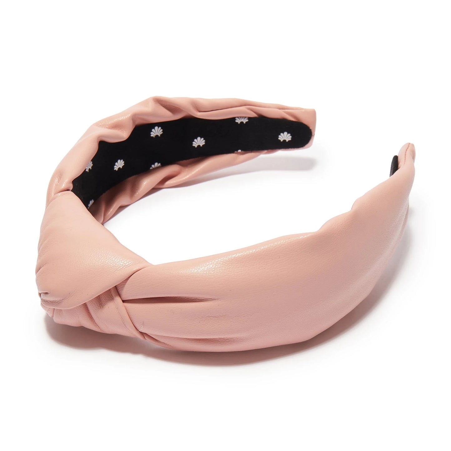 Headband-Rose Clay Faux Leather Knotted Headband