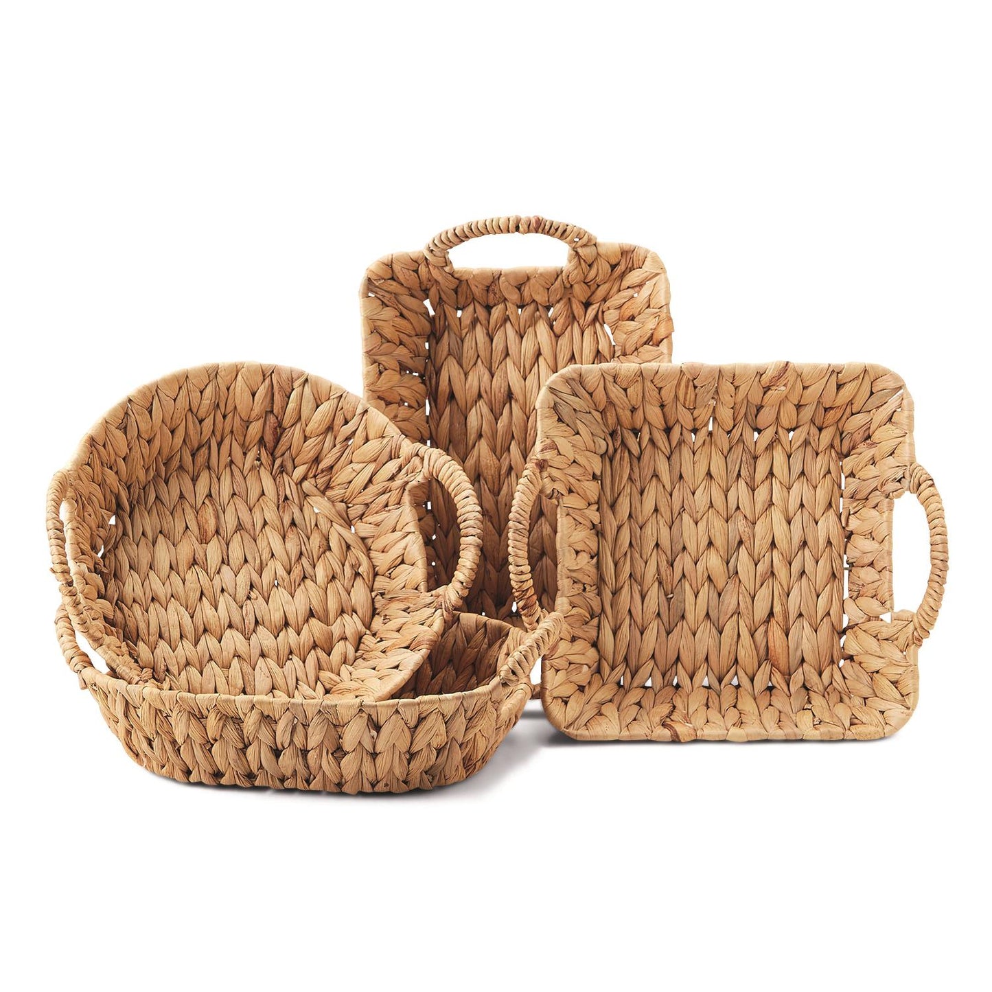 Baskets- Hand-Crafted Handled Water Hyacinth Baskets