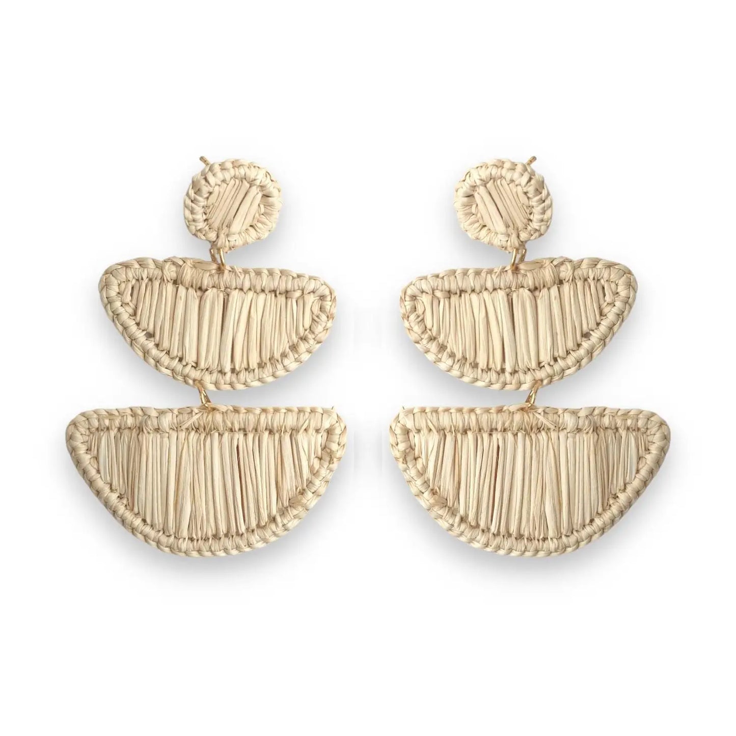 Earrings- Palm Straw Coquetta