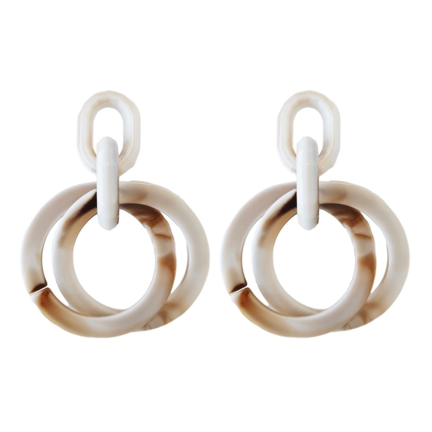 Load image into Gallery viewer, Earrings- Acrylic Layered Circles
