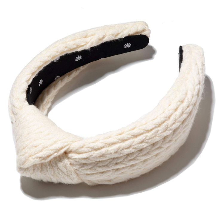Headband- Cable Knit Knotted Ivory