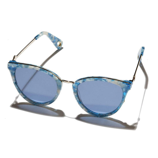 Load image into Gallery viewer, Sunglasses- Park Avenue Cat-Eye Cobalt Tortoise
