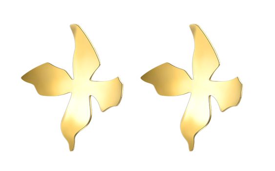 Earrings- Gold Flower Studs