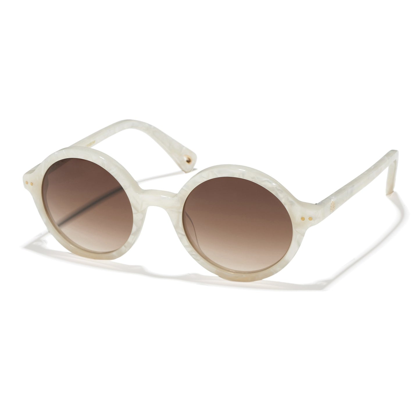 Sunglasses- East Village Round Mother of Pearl