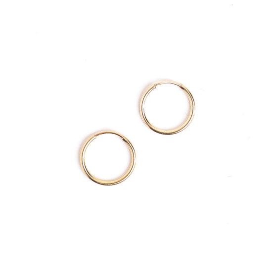 Earrings- Tiny Endless Hoops (gold)