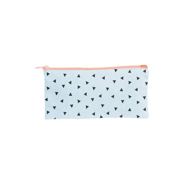 Canvas Pouch- triangles