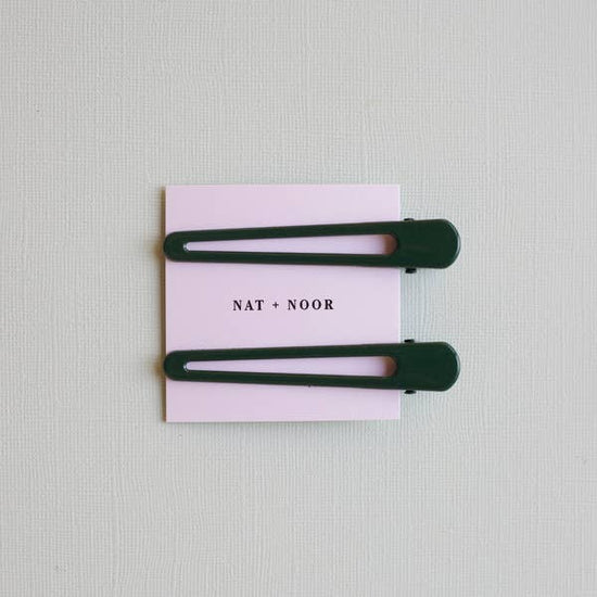 Hair Clips-Triangle in Forest