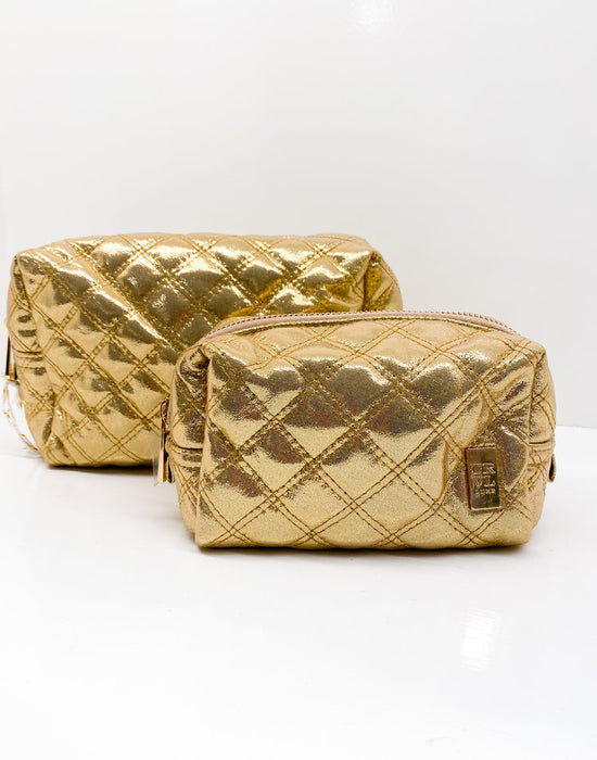 Bag- Luxe Gold Quilted Duo Dome Bags